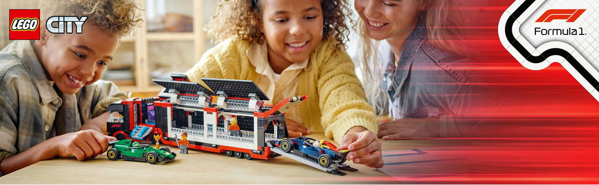 LEGO® City 60445 Kamion F1® s vozy F1® RB20 a AMR24