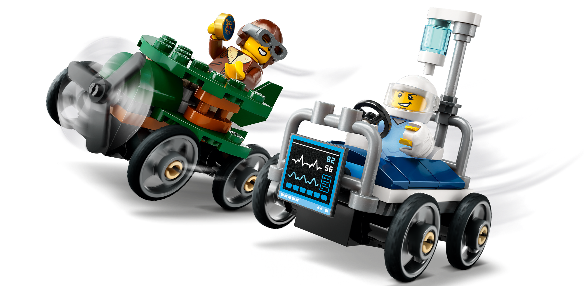 LEGO® City 60459 Rennen Pack: Flugzeug vs. Krankenhausbett