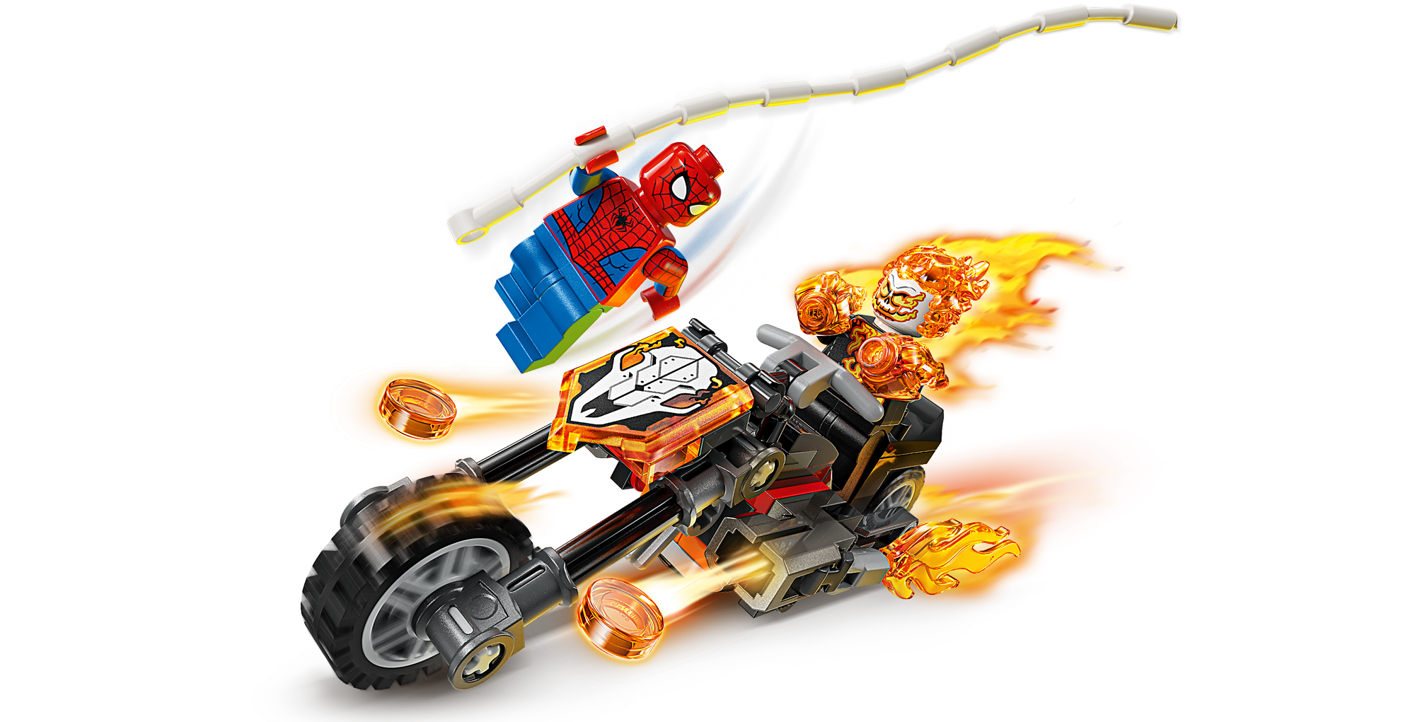 LEGO® Super Heroes 76335 Spider-Man vs. Ghost Rider on a motorcycle