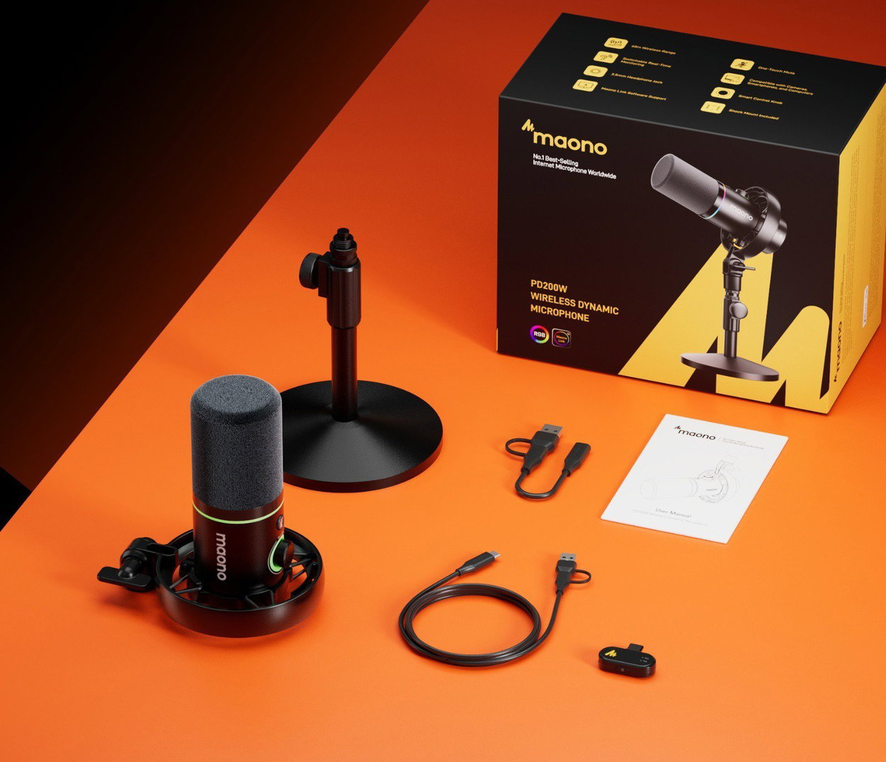 Microphone MAONO PD200W T