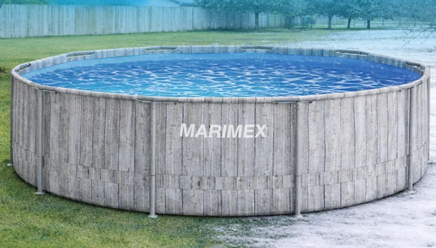 MARIMEX Swimming pool with structure Florida 3,66 × 0,99 m with skimmer - GREY WOOD