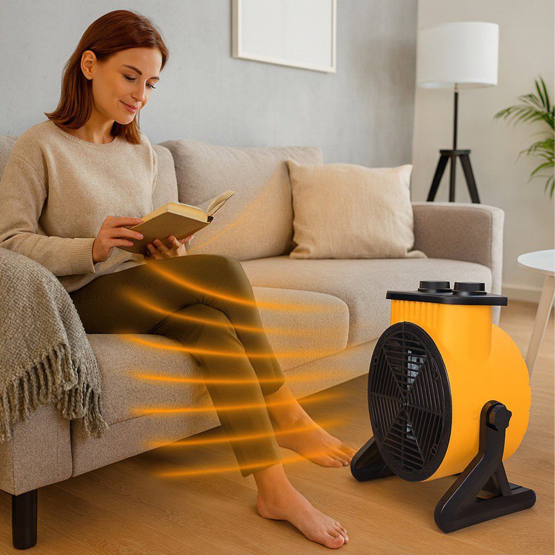 RealG RC-K-2085 Fan Heater, Electric Fan Heater with Thermostat, 2000W