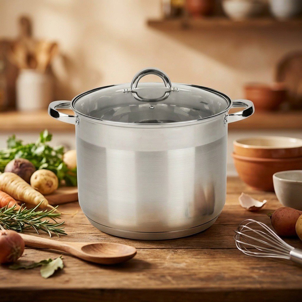 Rossner Stainless steel pot with lid 15 l
