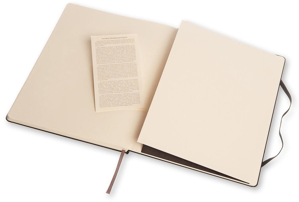 Zápisník Moleskine XL, tvrdé desky, čistý, černý