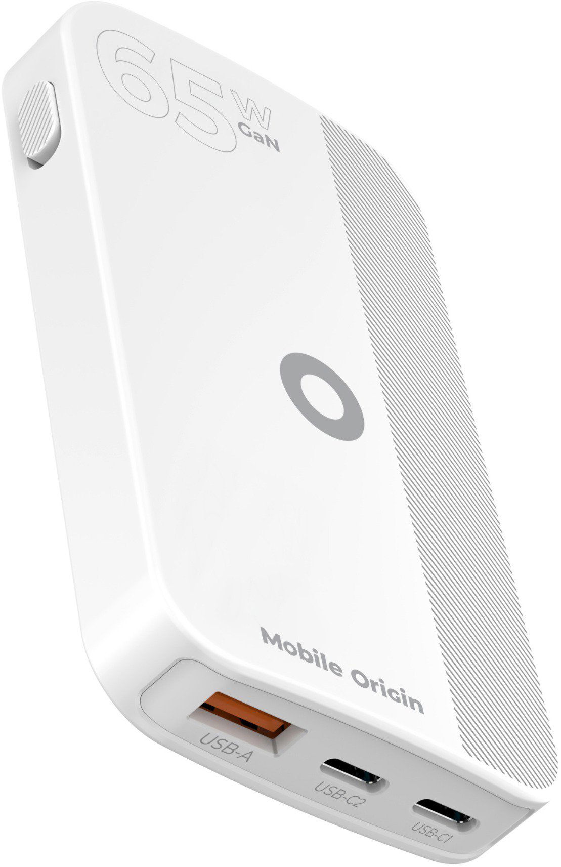 Nabíječka do sítě Mobile Origin 65W GaN III Slim Charger dual USB-C Single USB-A Black