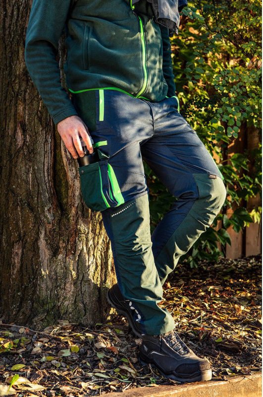 Premium work trousers, blue-green