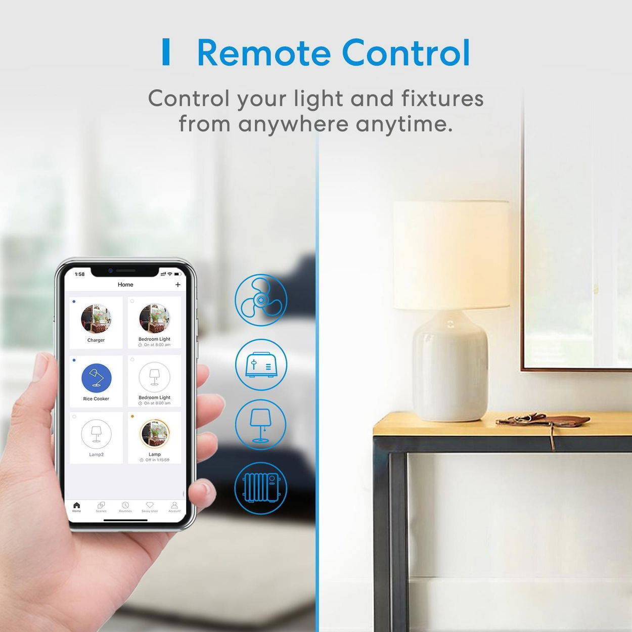 Chytrá zásuvka Meross Smart Wi-Fi Plug without energy monitor
