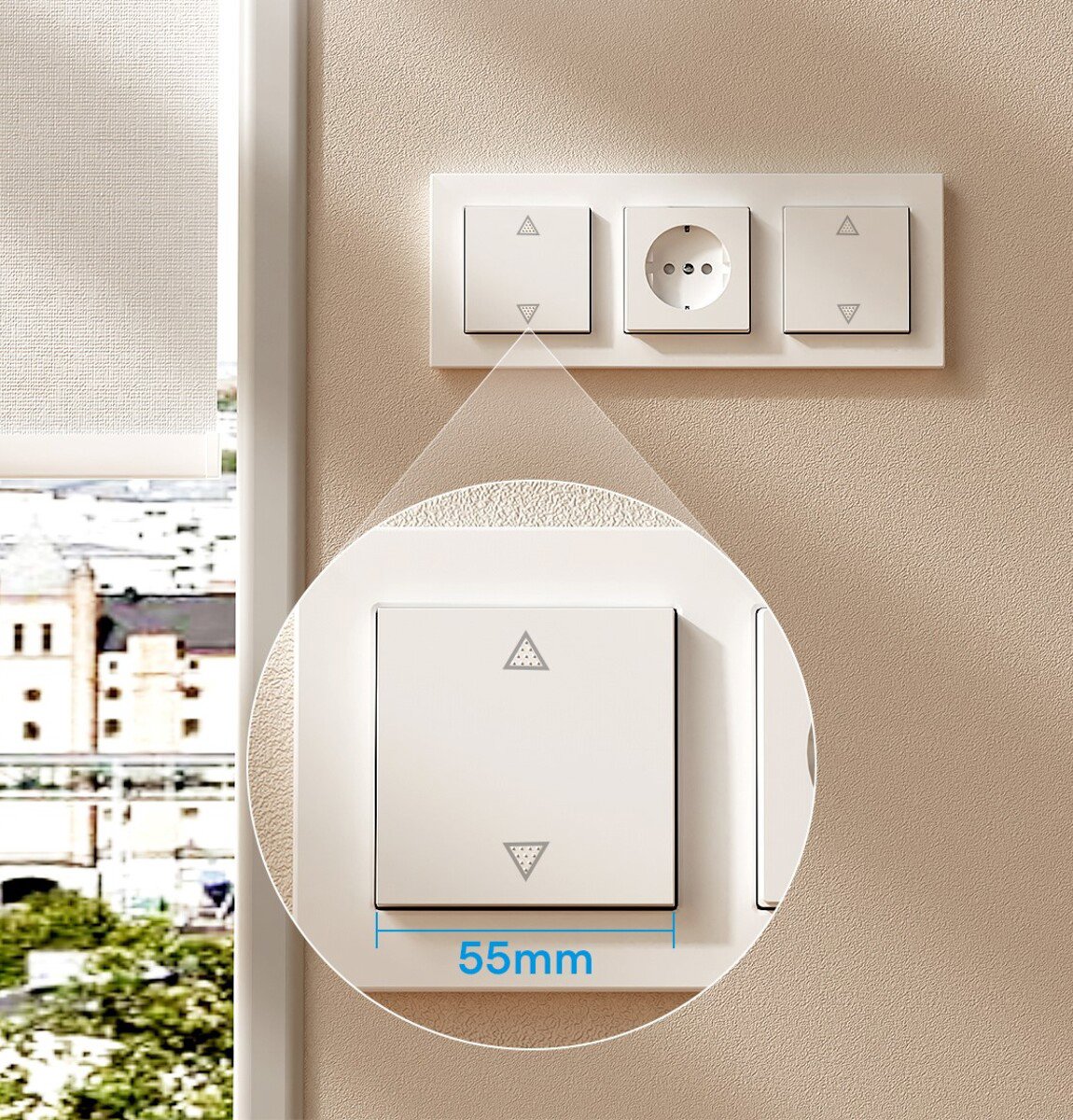 Meross Matter Compatible Smart Wi-Fi Roller Shutter Switch