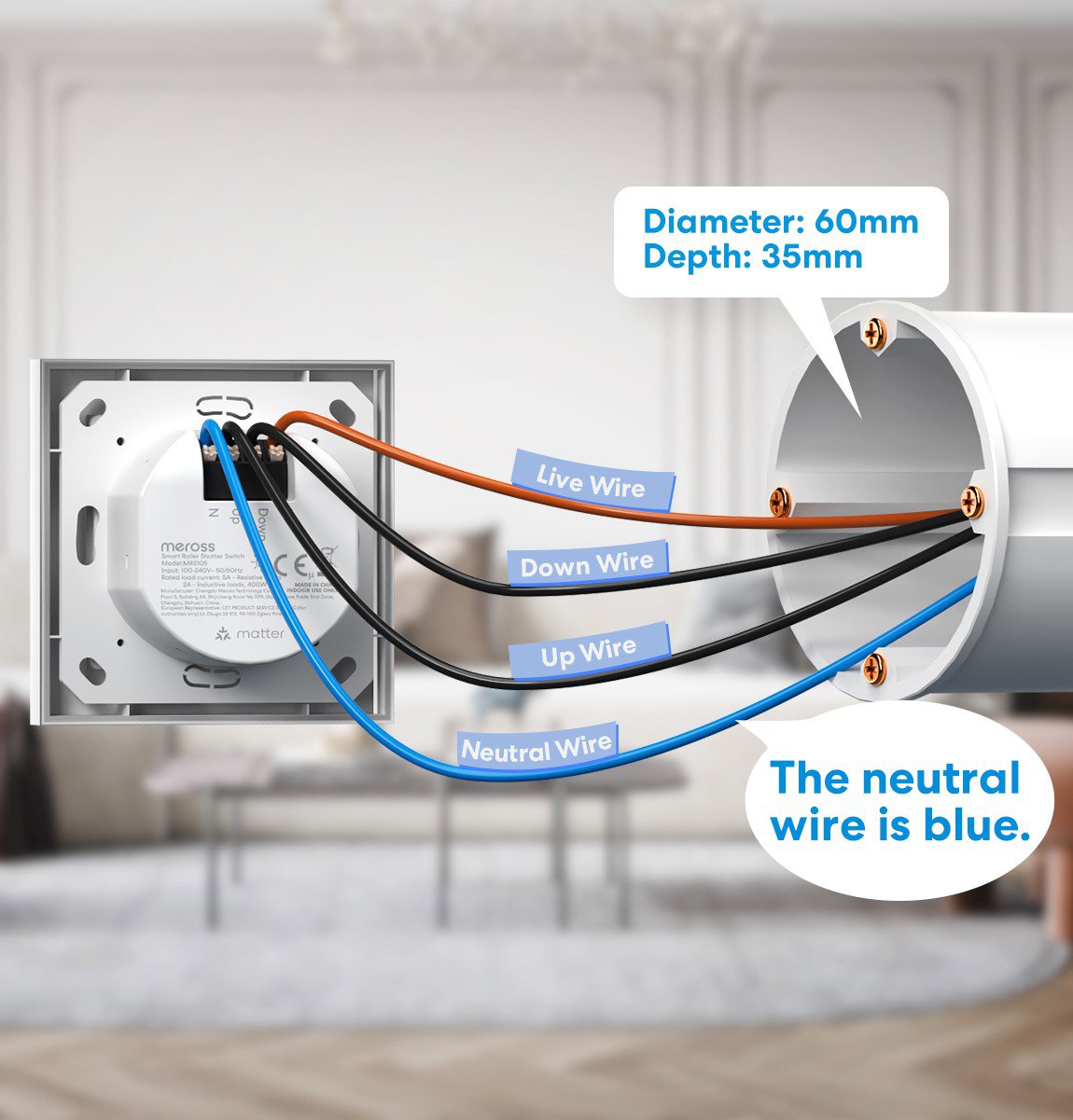 Meross Smart Wi-Fi Rollladenschalter (4er Pack)