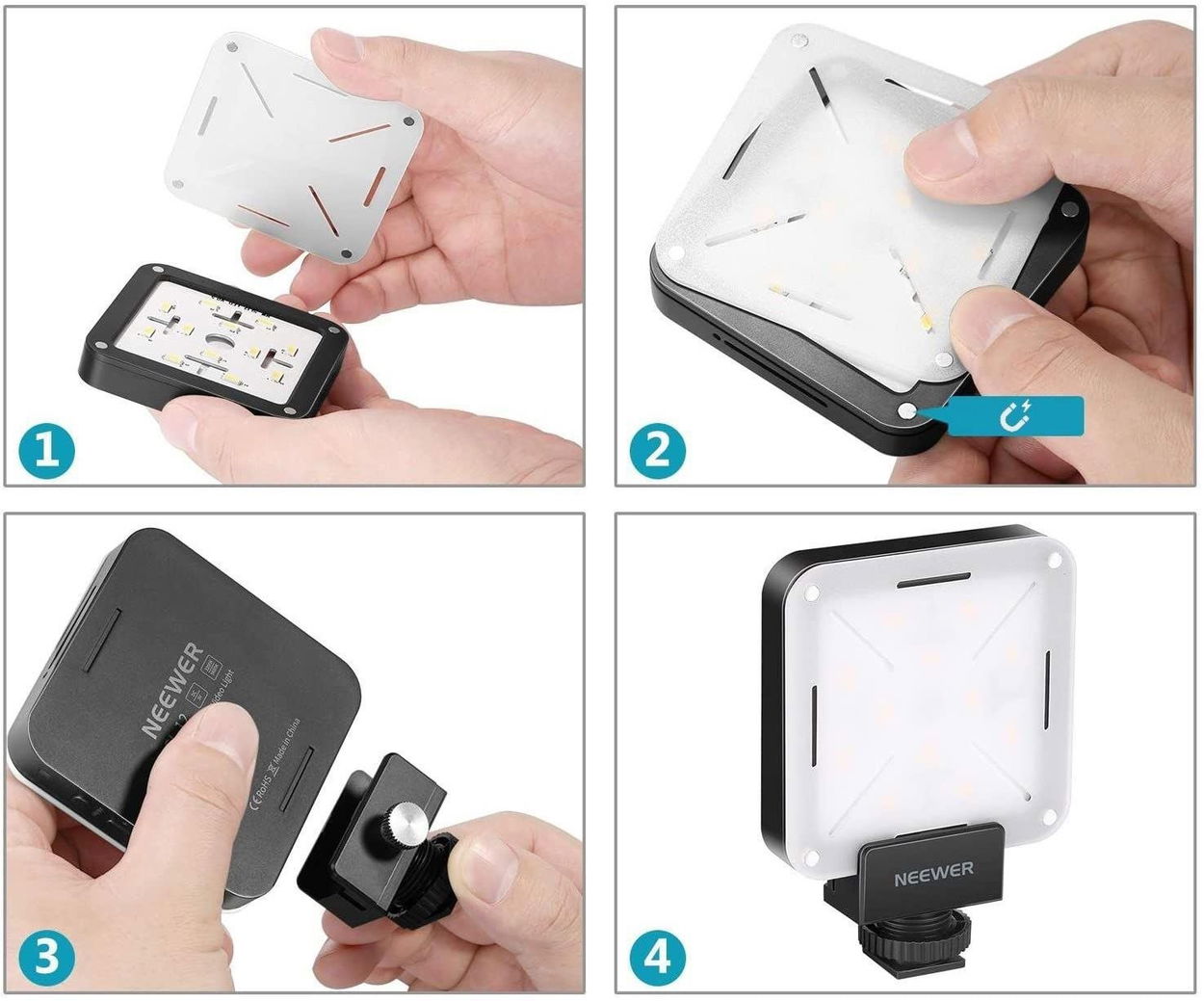 Kompaktní mini fotosvětlo Neewer s 12 ultra-jasnými LED diodami
