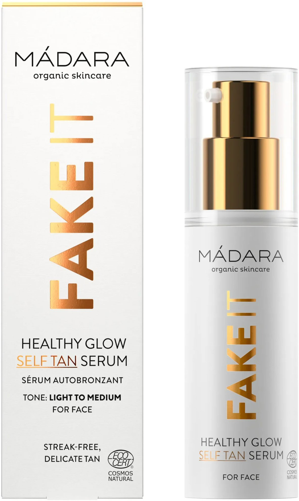 Self-tanning cream MÁDARA Fake It Brightening Self-Tanning Facial Serum 30 ml