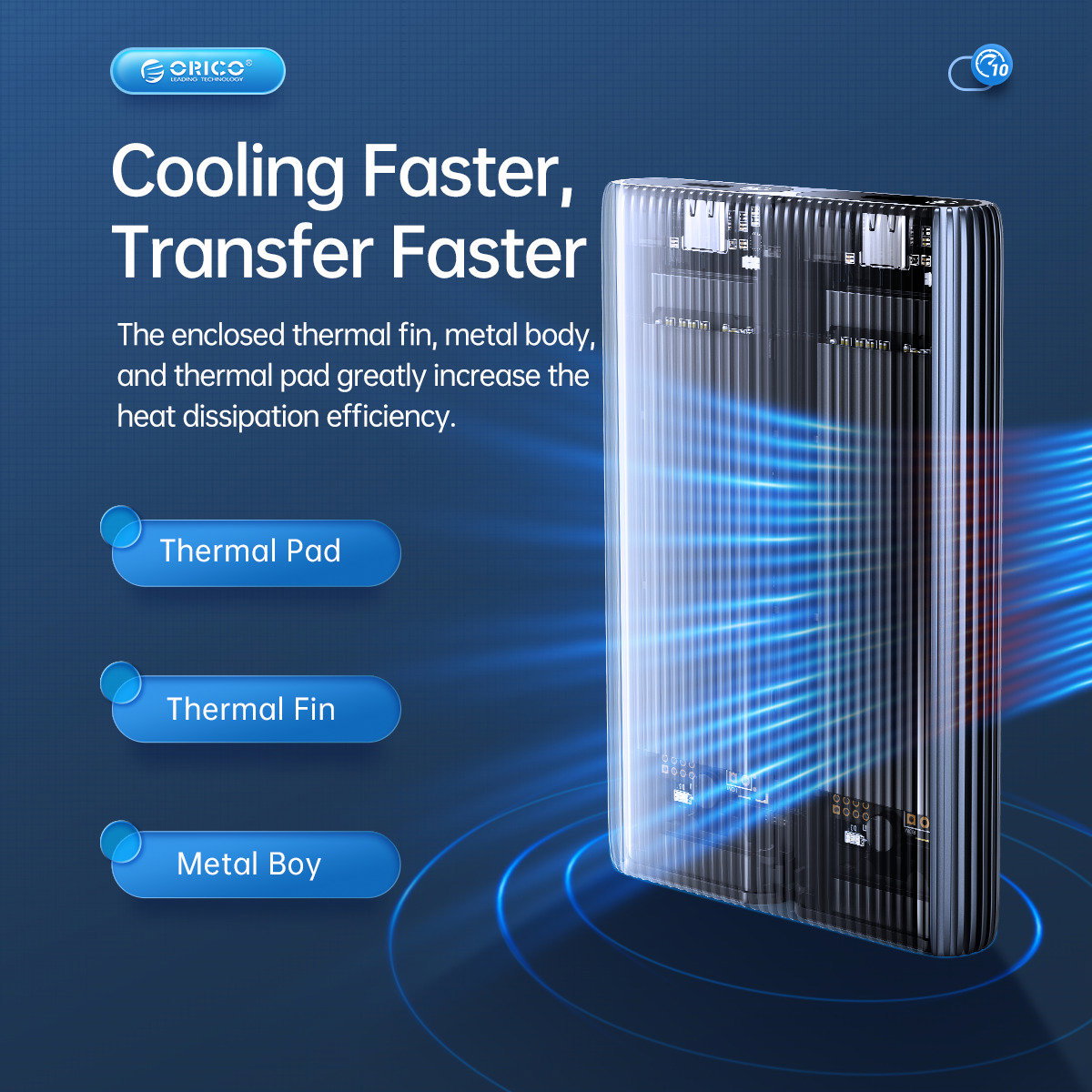 ORICO External Storage Case M.2 NVMe M/B key