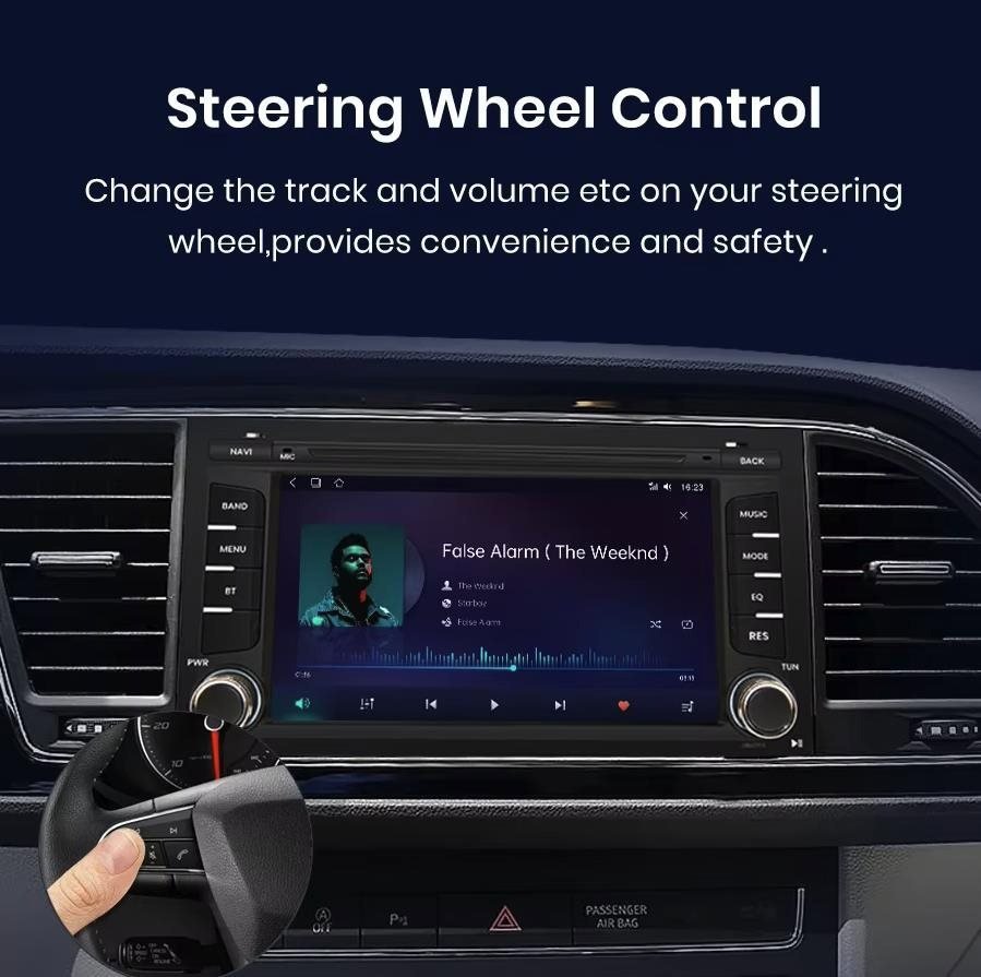 Junsun Car Stereo for Seat Leon MK3 5F 2012-2020, Seat Ibiza 2016 with GPS Navigation, Android