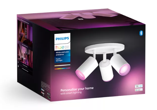 Philips Hue 50633/31/P7 WACA Fugato spot LED light 3× GU10 5.7W 350lm 2000-6500K RGB IP20, white