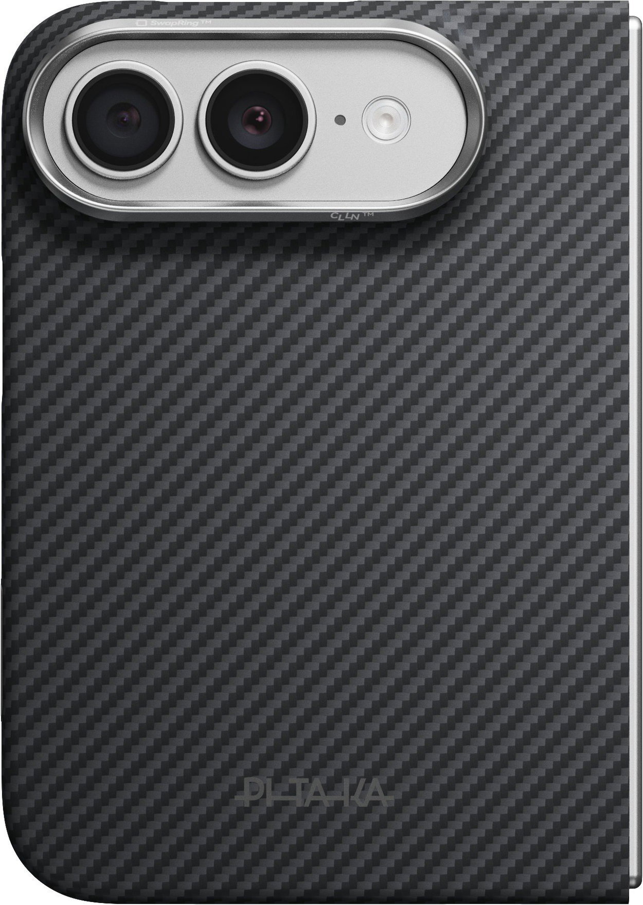 Pitaka Edge Case Back Cover Black Grey Twill iPhone Duo mobile phone case