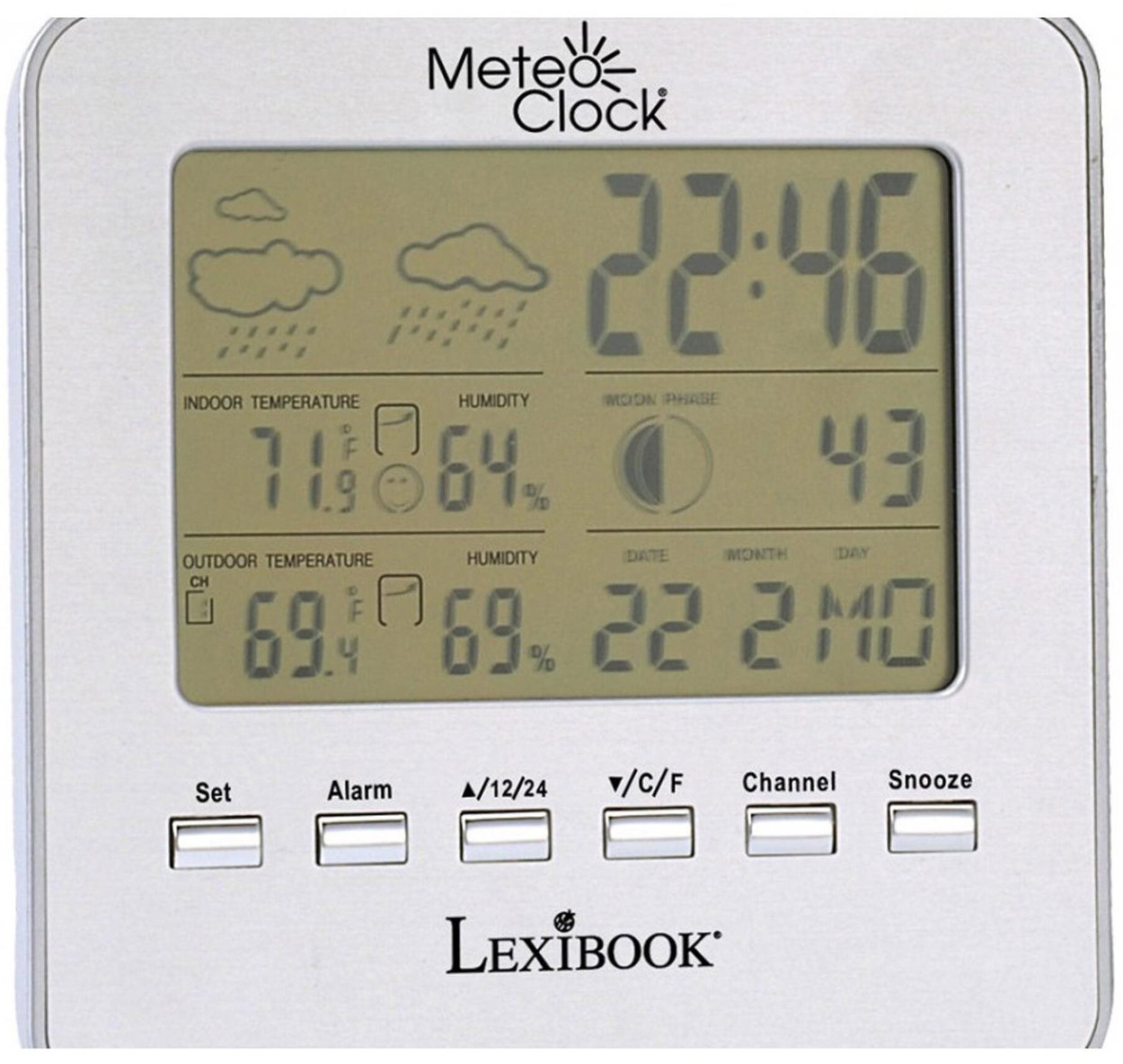 Weather station Lexibook Weather station MeteoClock Silver