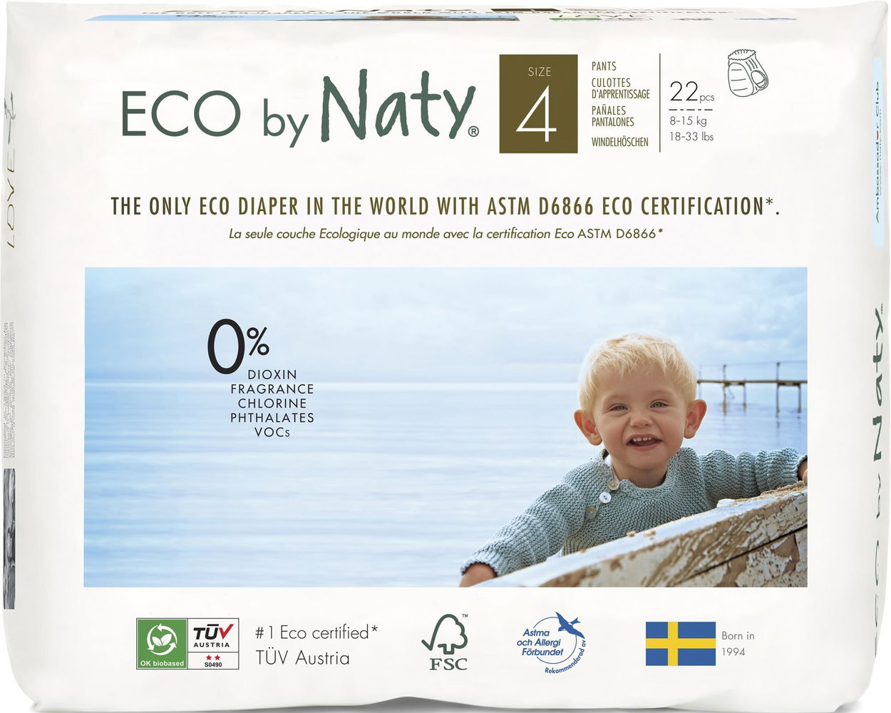Eko plenkové kalhotky NATY Maxi vel. 4 (22 ks)
