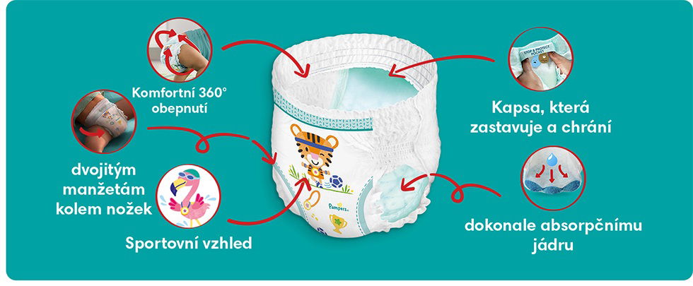 Plenkové kalhotky Pampers Pants
