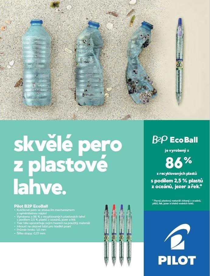 Guľôčkové pero PILOT B2P EcoBall M