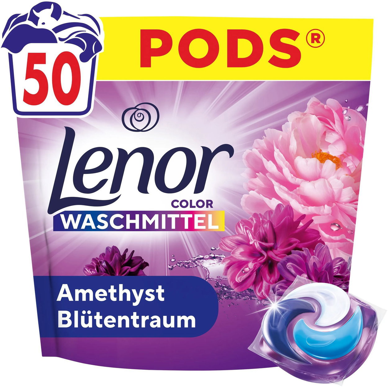 Washing capsules LENOR colour Amethyst 50 pcs