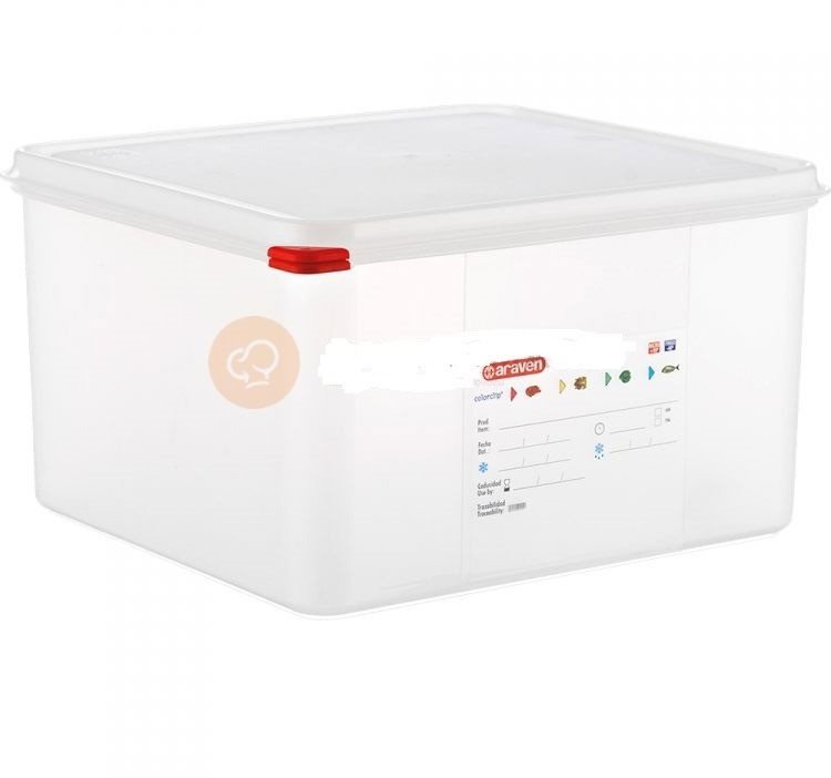 ARAVEN PP GN 2/3 200mm, 19L airtight food pan, transparent