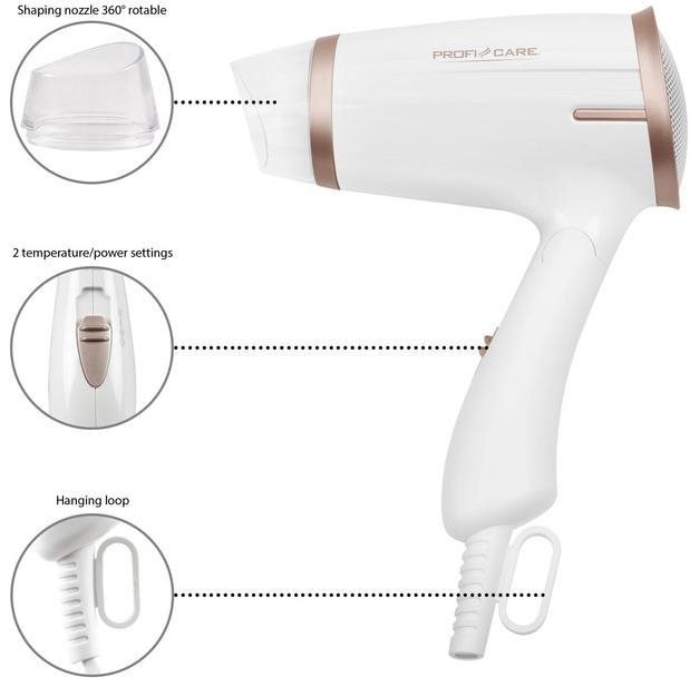 Hair dryer ProfiCare HT 3009, white