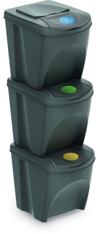 Prosperplast recycling bin 3x25L PH ŠE