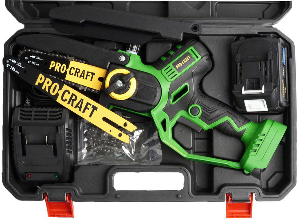 PROCRAFT Řetězová pila jednoruční AKU 20V PKA32Li (1x4 Ah)