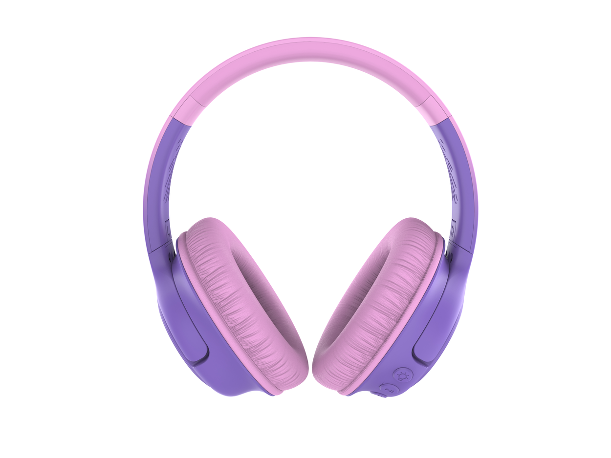 PowerLocus Bobo Purple/Pink Wireless Headphones