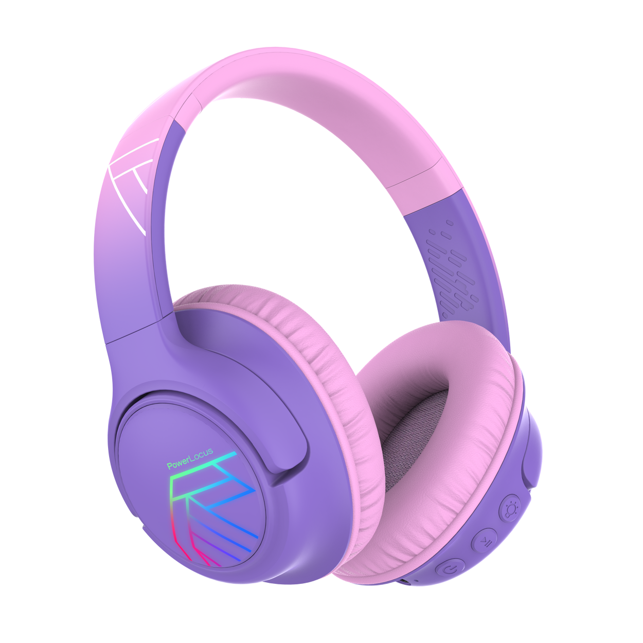 PowerLocus Bobo Purple/Pink Wireless Headphones