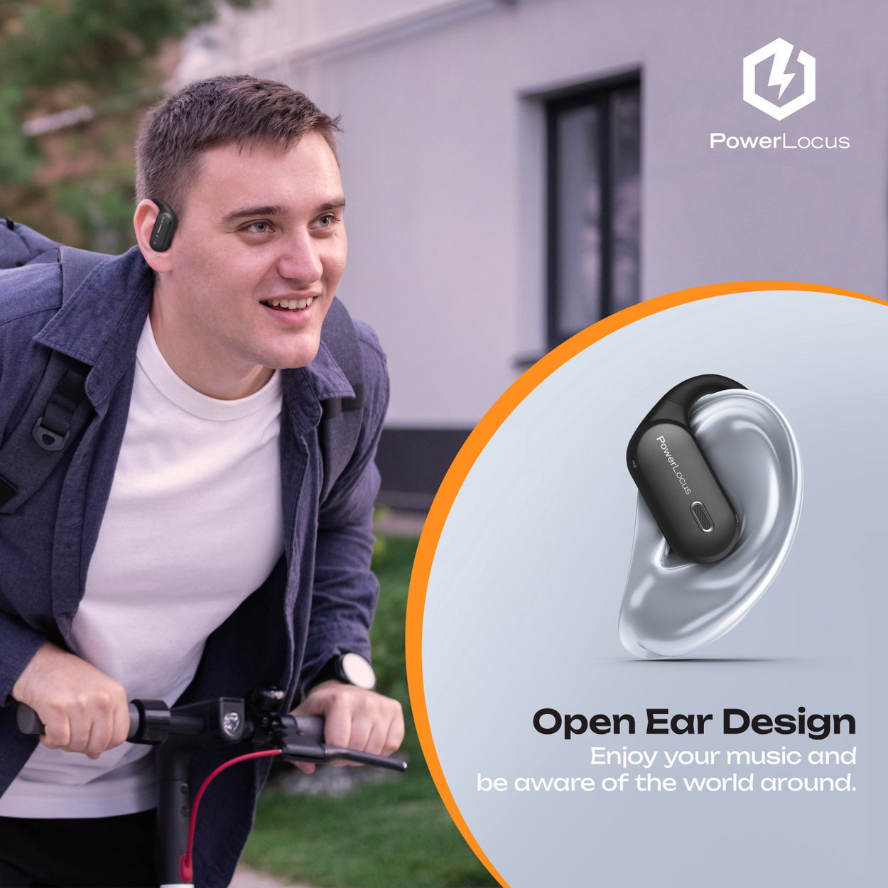 PowerLocus Move Open Ear Wireless Headphones
