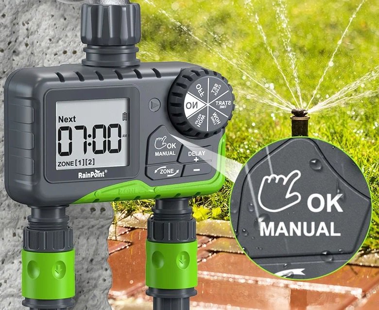 Smart sprinkler RAINPOINT 2-Zone Digital Hose Timer