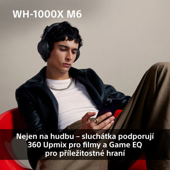 Bezdrátová sluchátka Sony Noise Cancelling WH-1000XM6