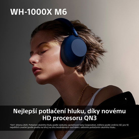 Bezdrátová sluchátka Sony Noise Cancelling WH-1000XM6