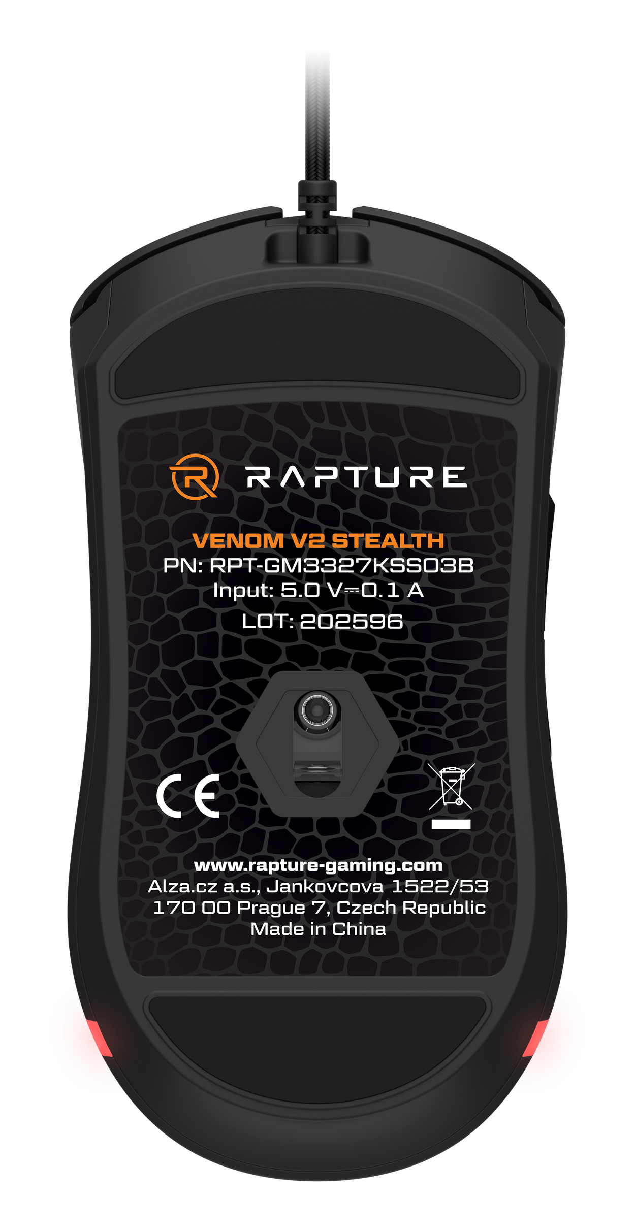Rapture VENOM V2 STEALTH Gaming-Maus
