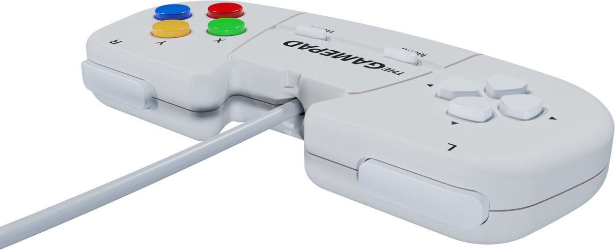 The Spectrum White gamepad (for The Spectrum, THEC64 Mini, THEA500 Mini, PC, Mac, Linux)