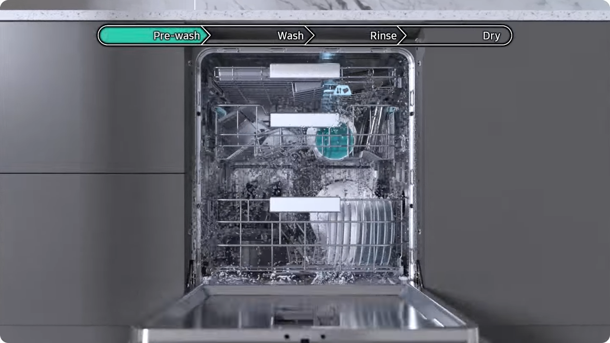 Vestavná myčka SAMSUNG DW80H77WAI0U1 WaterJet Clean™