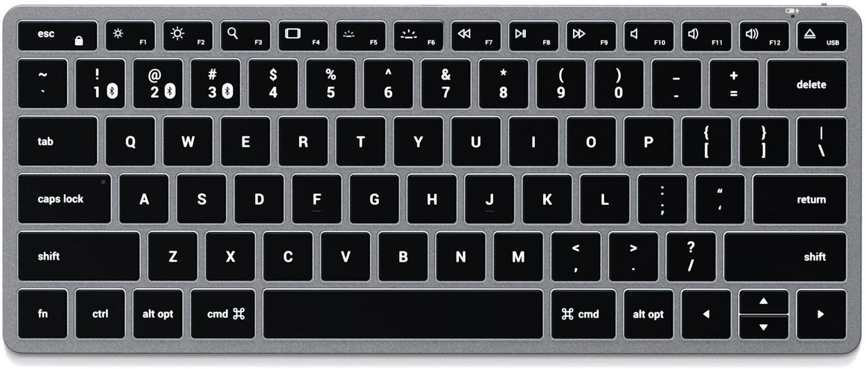 Satechi Slim X1 Bluetooth BACKLIT Wireless Keyboard - Space Grey - US