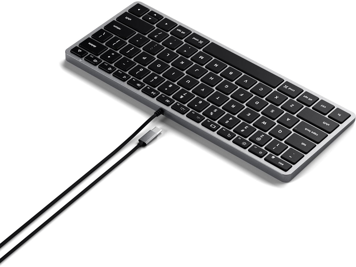 Satechi Slim W1 USB-C BACKLIT Wired Keyboard - Space Grey - US