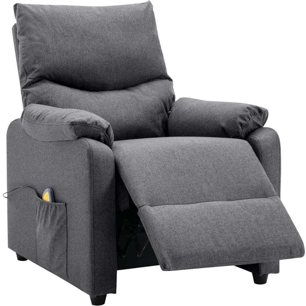 Massage chair Massage recliner chair dark grey textile