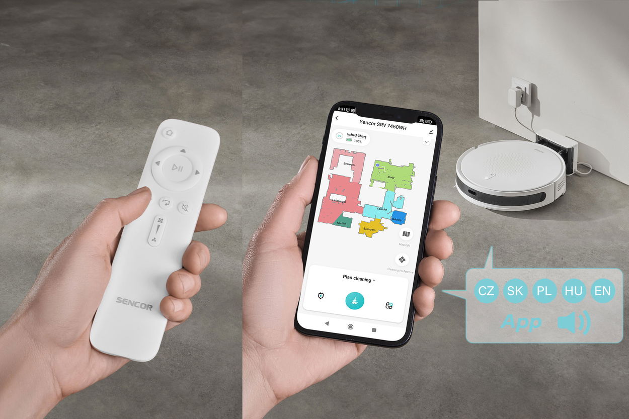 Robotický vysavač SENCOR SRV 7450WH