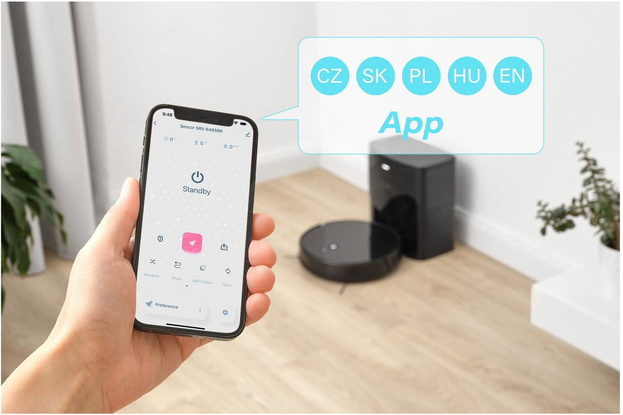 Robotický vysavač SENCOR SRV 6485BK