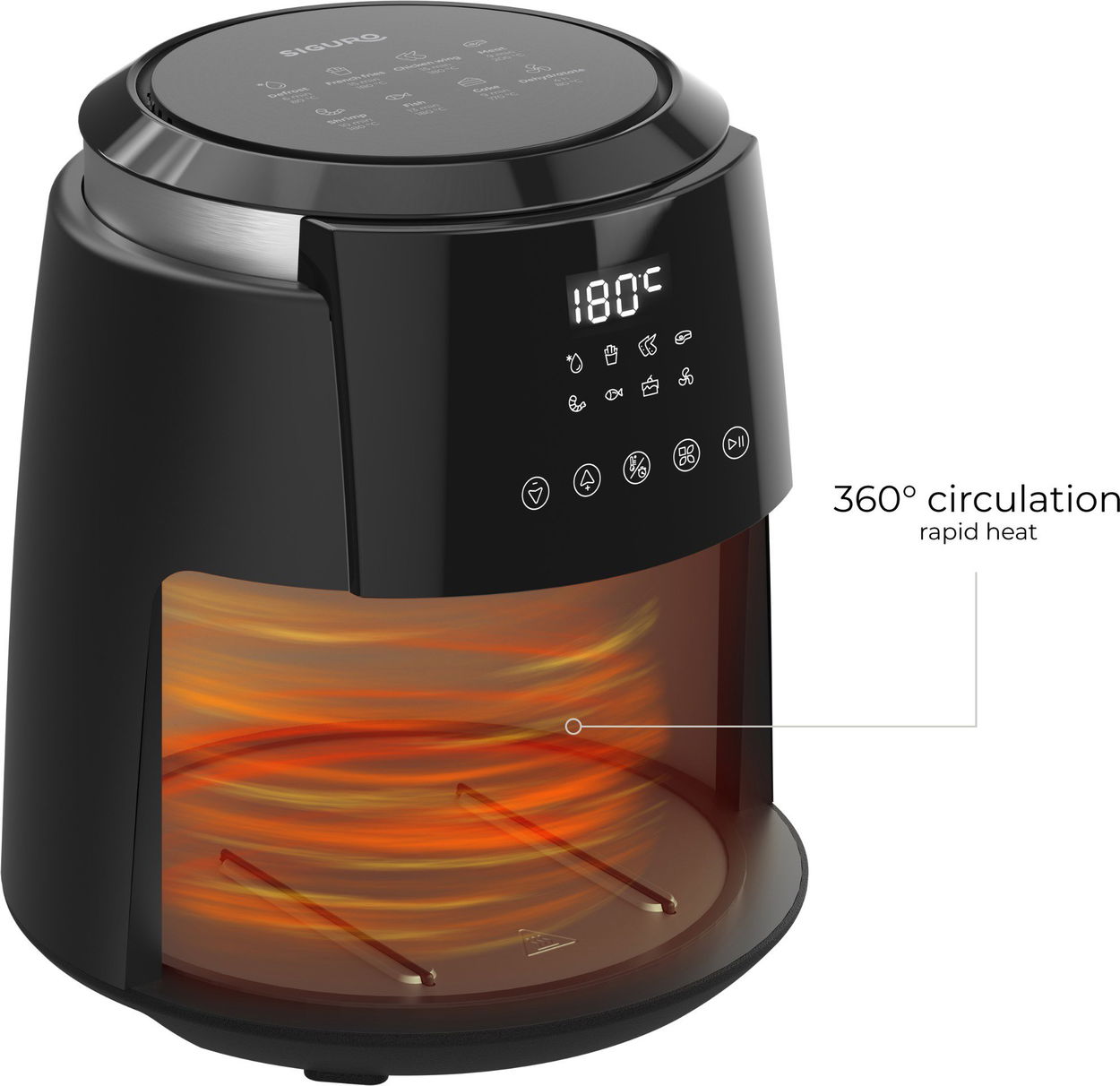 Siguro AF-P350B Vita Fry Plus Heißluftfritteuse