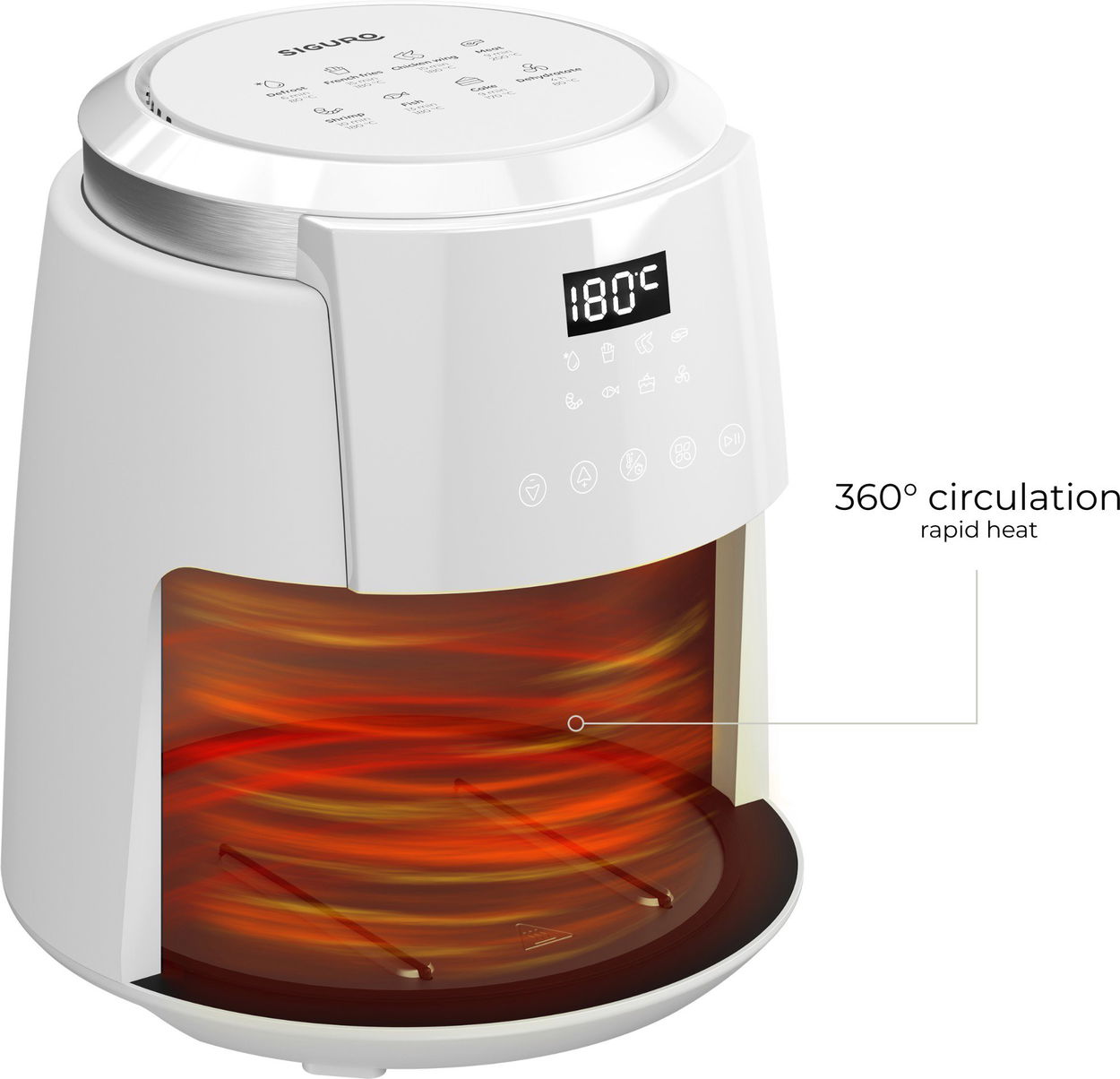 Horkovzdušná fritéza Siguro AF-P351W Vita Fry Plus