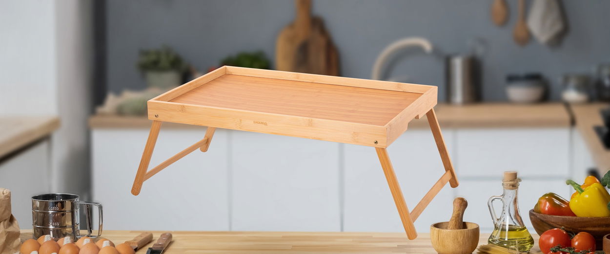 Siguro Bamboo reggeliző tálca