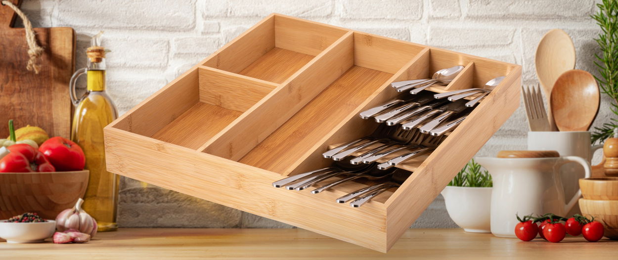 Siguro Bambus Schublade Sideboard