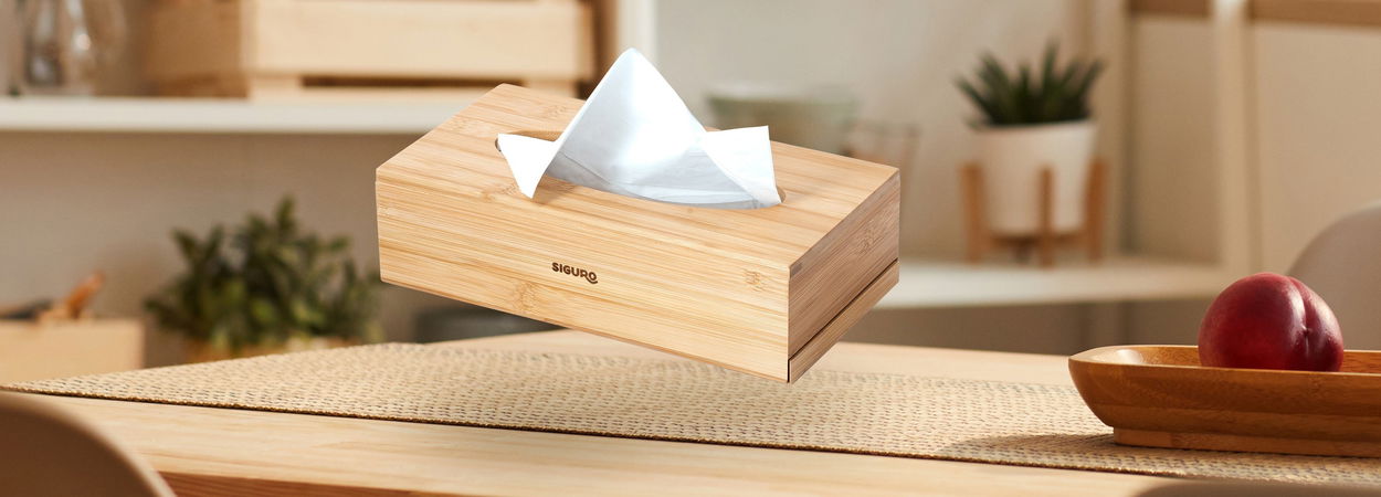 Krabička na kapesníky Siguro Bamboo