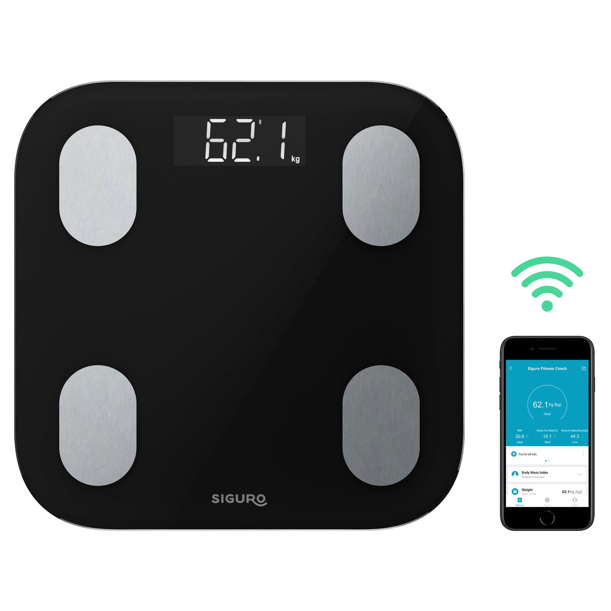 Siguro S240B Smart Vital Coach Personenwaage