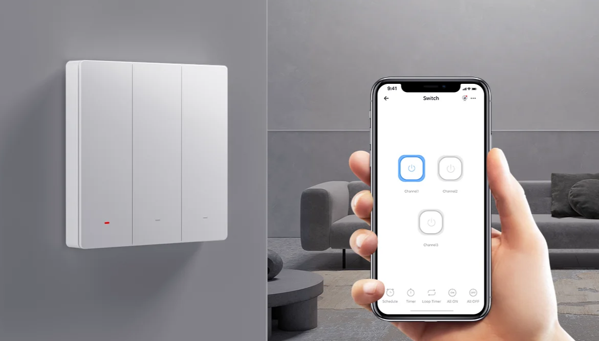 SONOFF SwitchMan Smart Wall Switch-M5 Matter (White), 1-gang switch