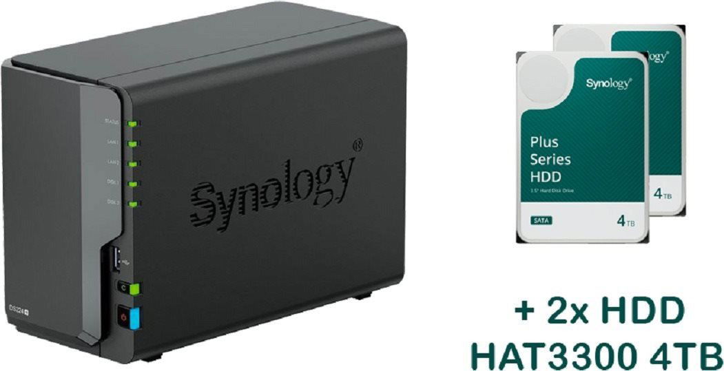 NAS Synology DS224+ 2x HAT3300-4T (8TB)